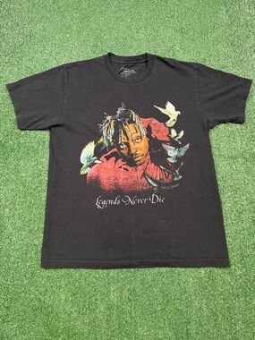 Juice wrld T Shirt Men's Size M Black Short Sleeve Crew Neck Casual Tee
